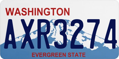 WA license plate AXR3274