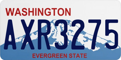 WA license plate AXR3275