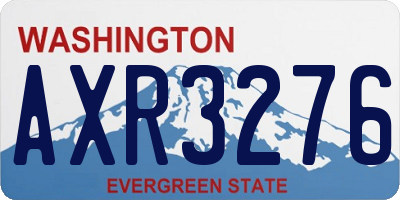 WA license plate AXR3276