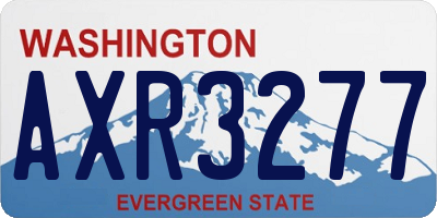 WA license plate AXR3277