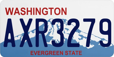 WA license plate AXR3279