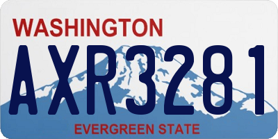 WA license plate AXR3281
