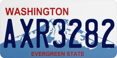 WA license plate AXR3282