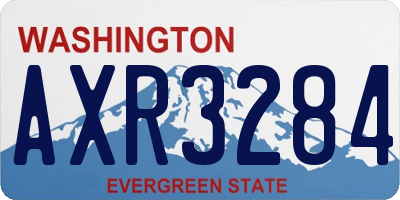 WA license plate AXR3284