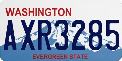 WA license plate AXR3285