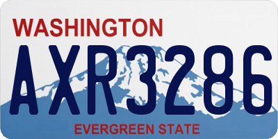 WA license plate AXR3286
