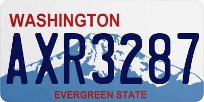 WA license plate AXR3287