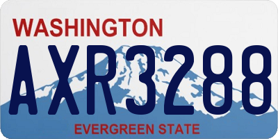 WA license plate AXR3288