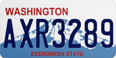 WA license plate AXR3289