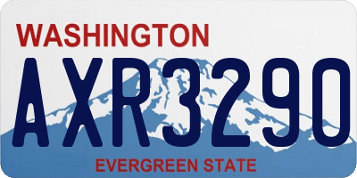 WA license plate AXR3290