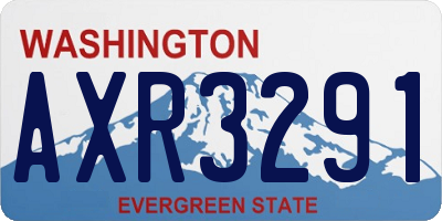 WA license plate AXR3291
