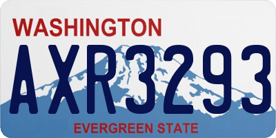 WA license plate AXR3293