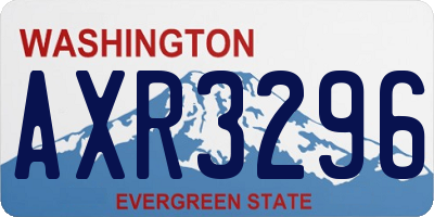 WA license plate AXR3296