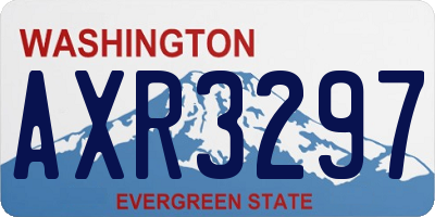 WA license plate AXR3297