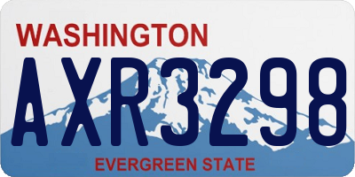 WA license plate AXR3298