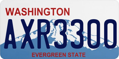 WA license plate AXR3300