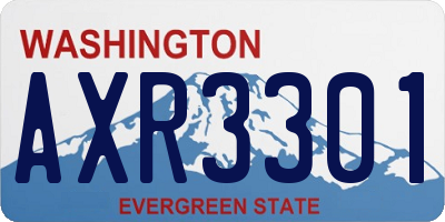 WA license plate AXR3301