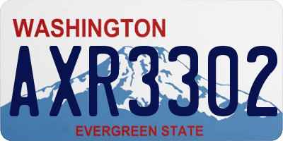 WA license plate AXR3302