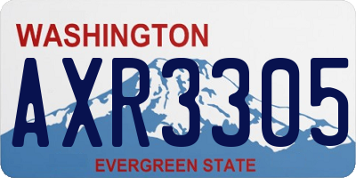 WA license plate AXR3305