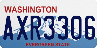 WA license plate AXR3306