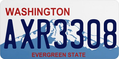 WA license plate AXR3308