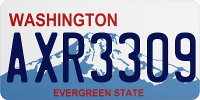 WA license plate AXR3309