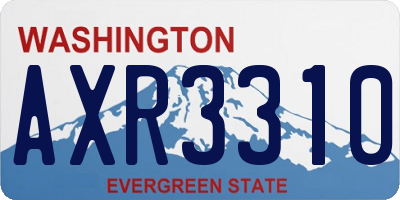 WA license plate AXR3310