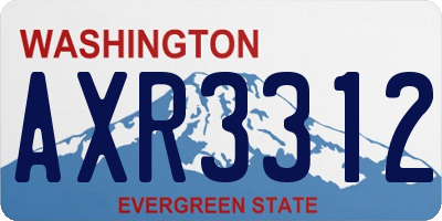 WA license plate AXR3312