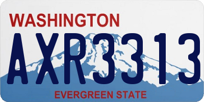 WA license plate AXR3313