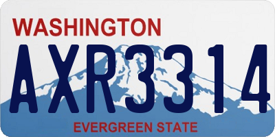 WA license plate AXR3314