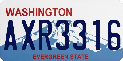 WA license plate AXR3316