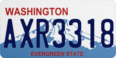 WA license plate AXR3318