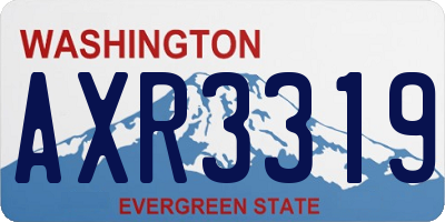 WA license plate AXR3319