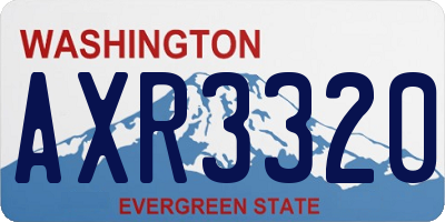 WA license plate AXR3320