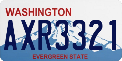 WA license plate AXR3321