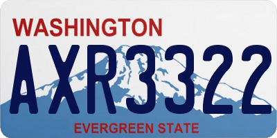 WA license plate AXR3322