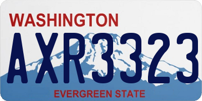 WA license plate AXR3323