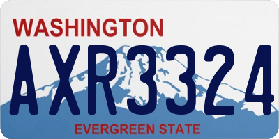 WA license plate AXR3324