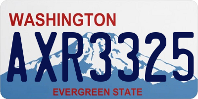 WA license plate AXR3325