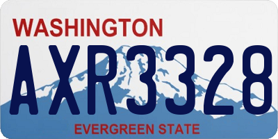 WA license plate AXR3328