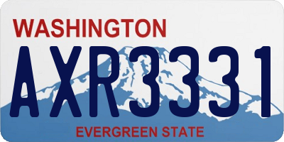 WA license plate AXR3331