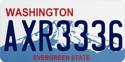 WA license plate AXR3336