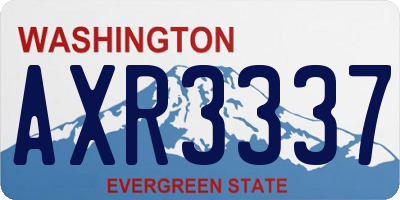 WA license plate AXR3337