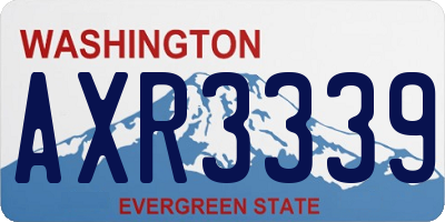 WA license plate AXR3339