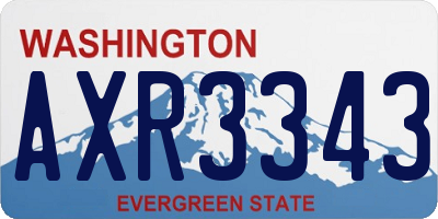 WA license plate AXR3343