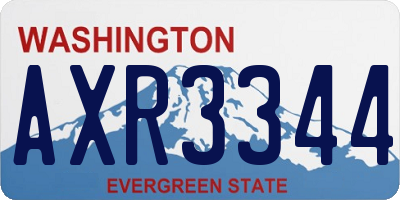 WA license plate AXR3344