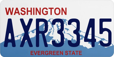 WA license plate AXR3345