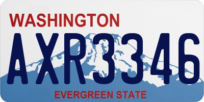 WA license plate AXR3346