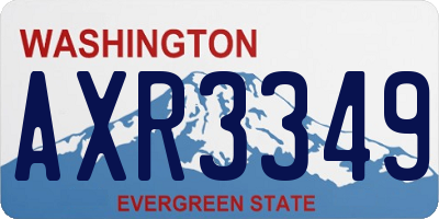 WA license plate AXR3349