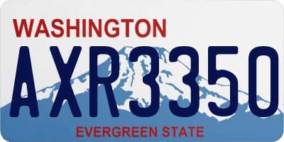WA license plate AXR3350